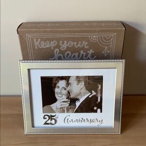 New Silver 25 Anniversary Picture Frame Wedding